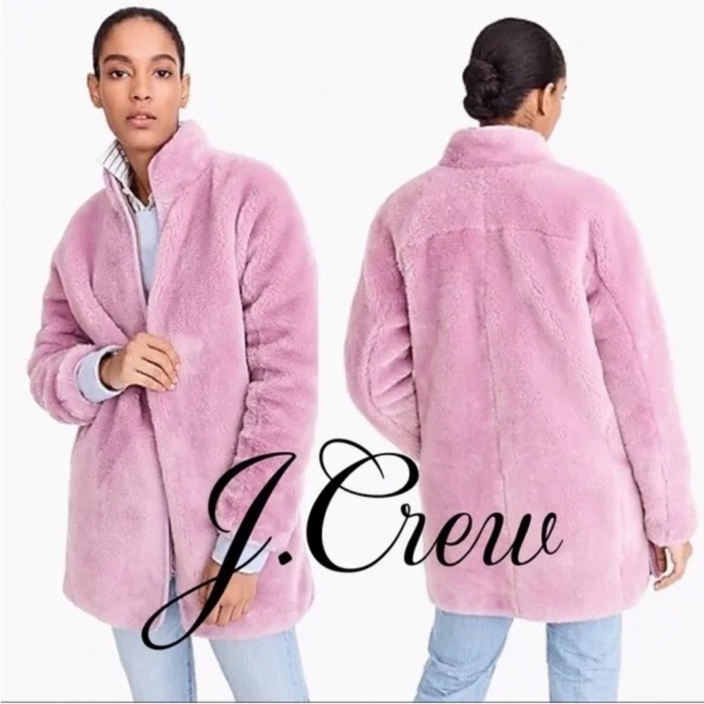 J. Crew Pink Teddy Jacket